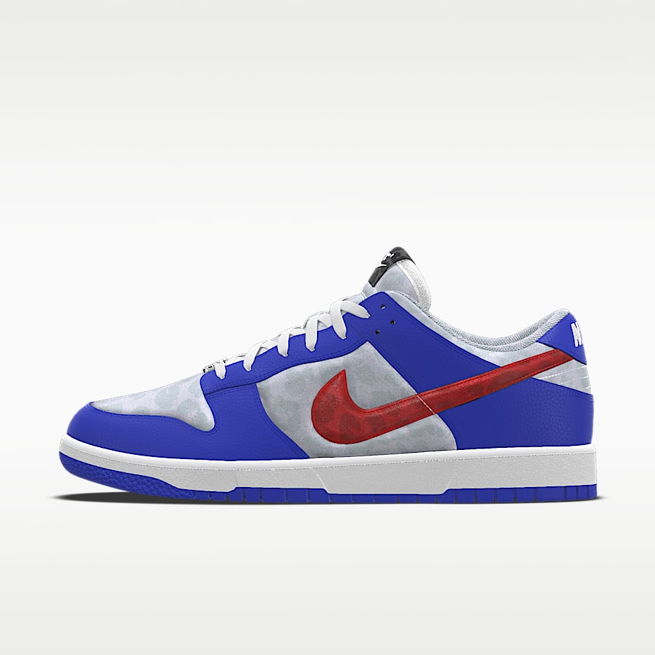 Nike Dunk  by you 青/赤/白 Nike Dunk Low Unlocked By You 专属定制运动鞋-NIKE 中文官方网站